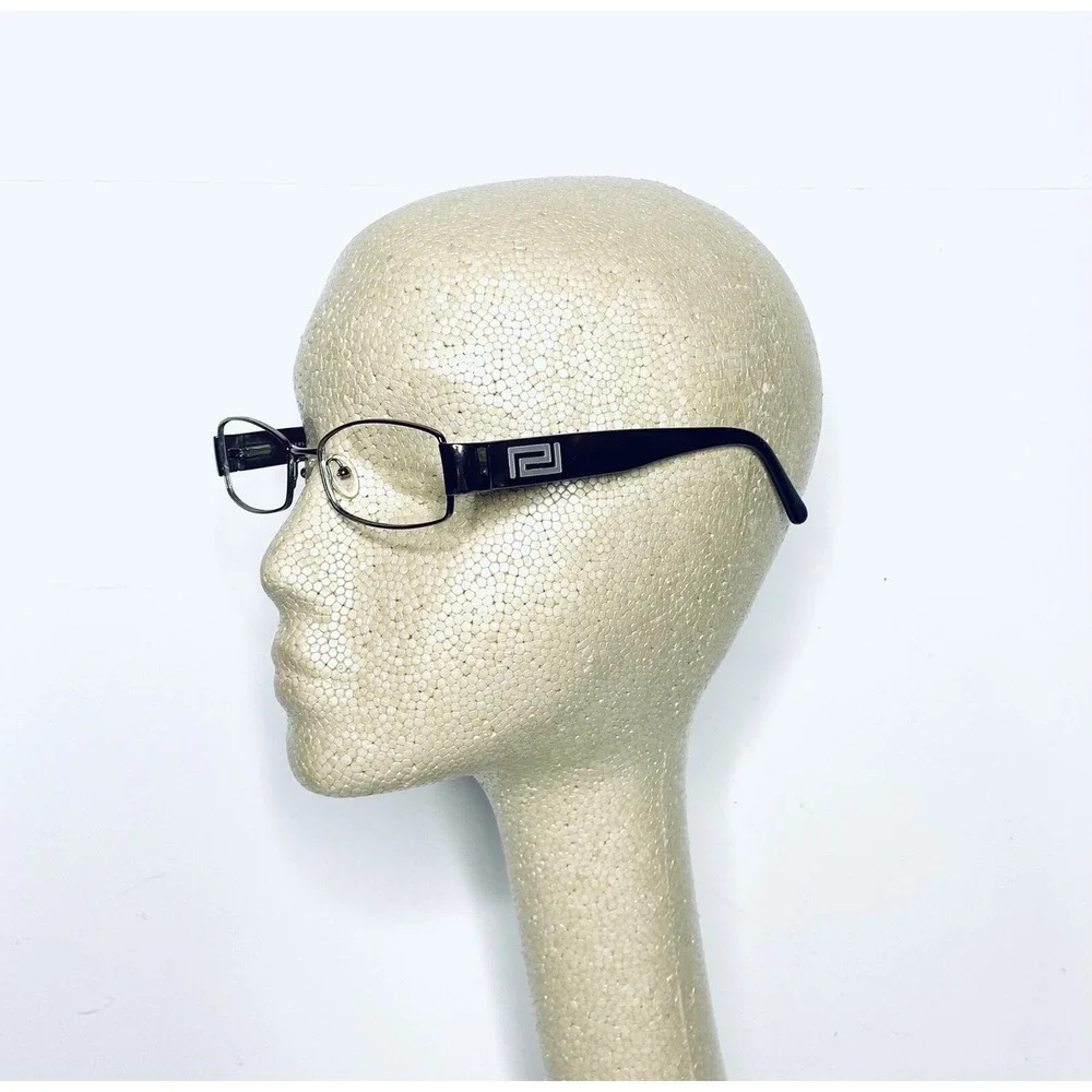 Versace Copper Metal Rectangular Glasses W Brown Temples Italy MOD1168 52 16 135